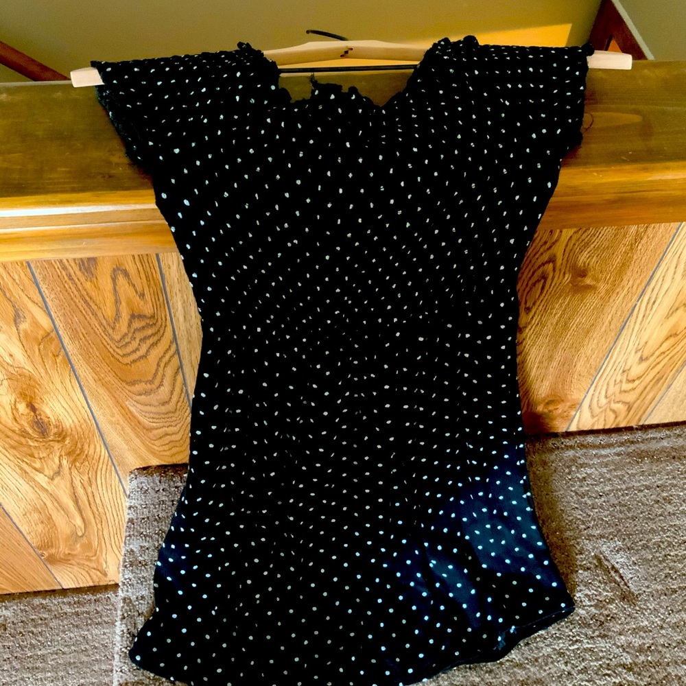 Love Tree off-the-shoulder polka dot dress